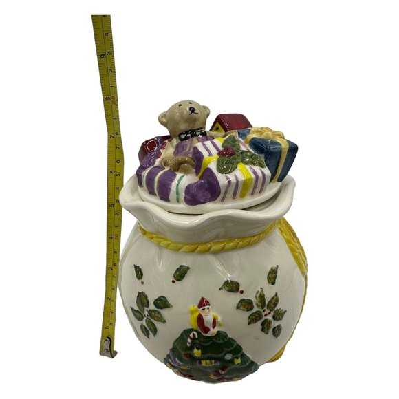 Spode 7.5" Santa's Sack Canister Toy Bag Jar with Sealed Lid - Picture 5 of 7